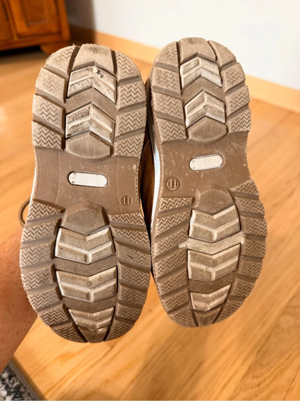 Kids Brown Lace-Up Outdoor Boots